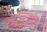 Typical Rug Runner Sizes Nuloom Traditional Persian Vintage Fancy Pink area Rug 4 X 6
