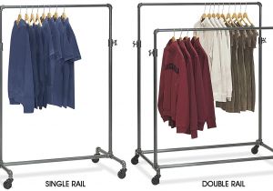 Uline Double Rail Clothes Rack Industrial Clothing Racks Pipe Clothing Racks In Stock Uline