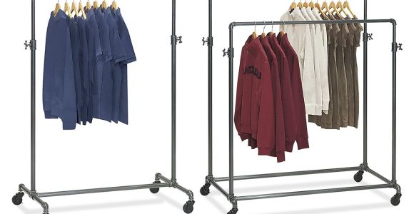 Uline Double Rail Clothes Rack Industrial Clothing Racks Pipe Clothing Racks In Stock Uline