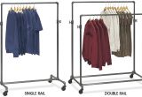 Uline Double Rolling Clothes Rack Industrial Clothing Racks Pipe Clothing Racks In Stock Uline