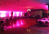 Up Lighting for Weddings Pink Up Lighting In Ballroom at Whipps Dining Hall Weddings at