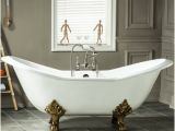 Used Clawfoot Bathtubs for Sale 72 Big Size Traditional Double Slipper Cast Iron