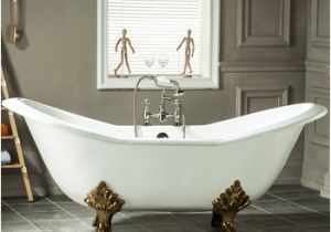Used Clawfoot Bathtubs for Sale 72 Big Size Traditional Double Slipper Cast Iron