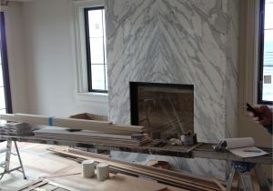 Using Quartz for Fireplace Surround Contemporary Slab Stone Fireplace Calacutta Carrara Marble Book
