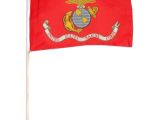 Usmc Garden Flag Marine Corps Flag 12in X 18in Mounted On 24in Wooden Stick