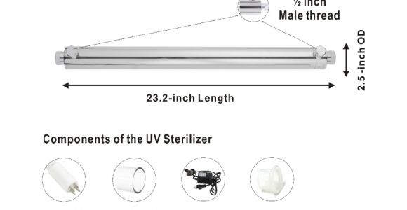Uv Light for Ac Reviews 25w Ultraviolet Light Water Purifier whole House Uv Sterilizer 6 Gpm
