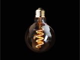 Uvb Light Bulbs G95 Amber Shape3w Dimmable Edison Spiral Filament Led Bulbsuper
