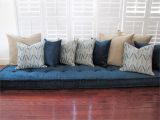 Velvet Tufted Floor Cushions Custom Cushions Teal Blue Velvet French Mattress Quilting Hand