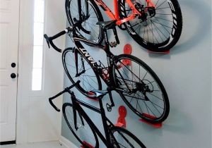Vertical Bike Rack for Apartment Multiple Bikes Hanging Rack System Dahanger Dan Pedal Hook
