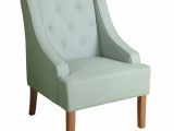 Vicky Light Blue Accent Chair Modern Light Blue Tufted Swoop Accent Chair