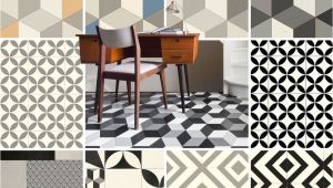 Vintage asphalt Floor Tile Pattern Vinyl Flooring Modern Cubes Retro Tiles Kitchen Bathroom
