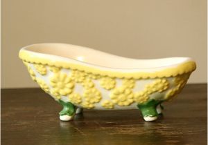 Vintage Baby Bathtub Planter Vintage Ceramic Bathtub Planter or soap Dish