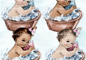 Vintage Baby Bathtub Vintage Washtub Baby Girl & Boy Bath Tub 2 Skin tones