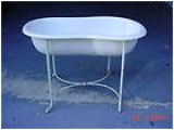 Vintage Baby Bathtub with Stand Vintage Antique Hungarian Baby Bath Tub with Stand