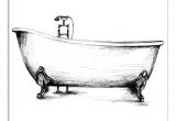 Vintage Bathtub Art Designs Direct 12 In X 12 In "vintage Bathtub Sketch