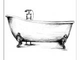 Vintage Bathtub Art Designs Direct 12 In X 12 In "vintage Bathtub Sketch