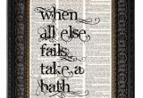 Vintage Bathtub Art Print Art for the Bathroom when All Else Fails Take A by