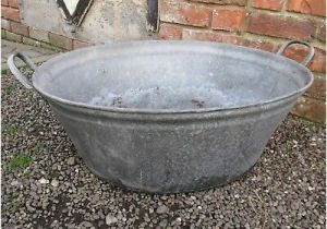 Vintage Bathtub Planter Old Vintage Galvanised Metal Bath Tub Garden Planter £39
