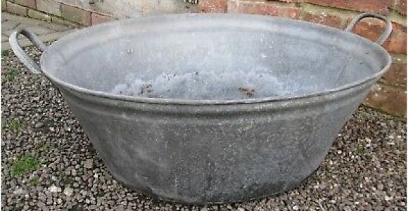 Vintage Bathtub Planter Old Vintage Galvanised Metal Bath Tub Garden Planter £39