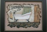 Vintage Bathtub Wall Art Antique Bath Tub Showers 25 Cents Framed Country