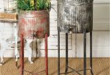 Vintage Bathtub with Stand Planter Metal Spigot Tub Planters with Stands Set Of 2 Outdoor