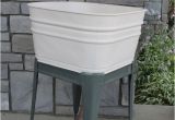 Vintage Bathtub with Stand Vintage Square Wash Tub with Stand