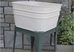 Vintage Bathtub with Stand Vintage Square Wash Tub with Stand