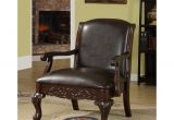 Vintage Leather Accent Chair Furniture Of America Antique Dark Cherry Accent Chair