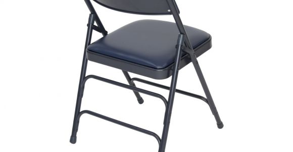 Vinyl Tri Fold Lawn Chair Classic Series Navy Vinyl Padded Folding Chair Quad Hinged