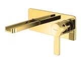 Wall Mount Faucets for Bathtubs Modern Wall Mount Bathroom Faucet Aqua Polished Gold