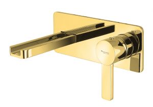 Wall Mount Faucets for Bathtubs Modern Wall Mount Bathroom Faucet Aqua Polished Gold