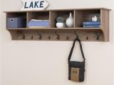Wall Mounted Coat Rack with Hooks and Shelf Prepac Drifted Gray Hall Tree Dscc 0606 1 the Home Depot
