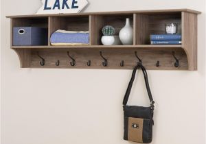 Wall Mounted Coat Rack with Hooks and Shelf Prepac Drifted Gray Hall Tree Dscc 0606 1 the Home Depot