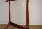 Wall Mounted Quilt Rack with Shelf Plans Vintage Cherry Quilt Rack Quilt Stand Valet with Brass Finials