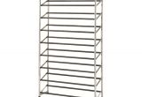 Wall Mounted Shoe Rack Lowes Style Selections 30 Pair Chrome Black Coated Metal Shoe Rack D