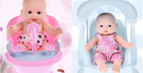 Walmart Baby Doll Bathtub Vinyl Mini Simulation Emoji Doll Cradle Bath Baby Doll