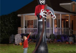 Walmart Inflatable Halloween Decorations 12 Tall Grim Reaper Halloween Airblown Inflatable Walmart Com