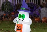 Walmart Inflatable Halloween Decorations Airblown Inflatables Outdoor Ghost with Candy tote Small Halloween