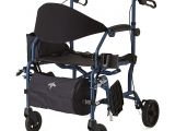 Walmart Rollator Transport Chair Amazon Com Medline Combination Rollator Transport Chair Blue