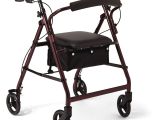 Walmart Rollator Transport Chair Medline Aluminum Foldable Rollator Walker with 6 Wheels Burgundy