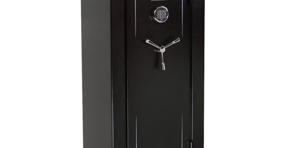 Water and Fireproof Floor Safes Sports Afield Preserve Series 24 Gun Textured Gloss Black Fire