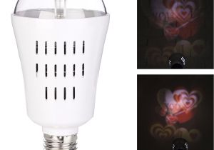 Wearable Led Lights E27 4w Heart Shaped Led Rotating Projector Stage Light Lamp Bulb