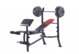 Weight Bench Sears Weider Pro 265 Standard Bench with 80 Lb Vinyl Weight Set