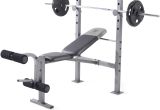 Weight Benches with Weights Adjustable Weight Lifting Bench Rack Press Set Fitness Exercise