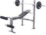 Weight Benches with Weights Adjustable Weight Lifting Bench Rack Press Set Fitness Exercise