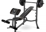Weight Benches with Weights Marcy Standard Bench W 80lb Weight Set Quality Strength