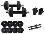 Weight Sets with Bench Wolphy 10 Kg Dumbbell Rod Home Gym Set with Gloves Buy Online at