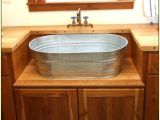 What are Bathtubs Made Out Of Galvanized Tub Sink Bathroom Farmhouse with White Walls