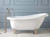 What are Modern Bathtubs Made Of Hattie Acrylic Slipper Tub Modern Feet Bathroom