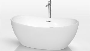 What is Freestanding Bathtub 60" Freestanding Bathtub In White with Floor Mounted Faucet